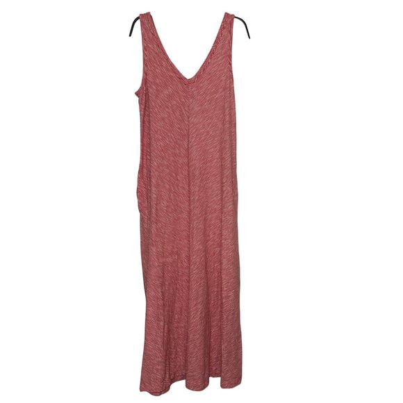 Lou & Grey Striped Softserve Slub Pocket Maxi Dress Women's XS 100% Cotton Red - Picture 4 of 10